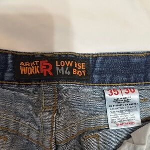 Ariat Men's FR  M4 Low Rise Bootcut Jeans - Blue